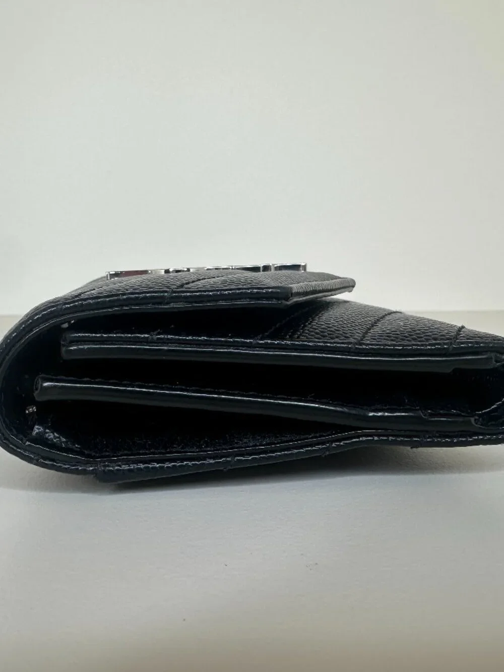 Saint Laurent Cassandre Matelassé Compact Tri Fold Wallet - Picture 7 of 14